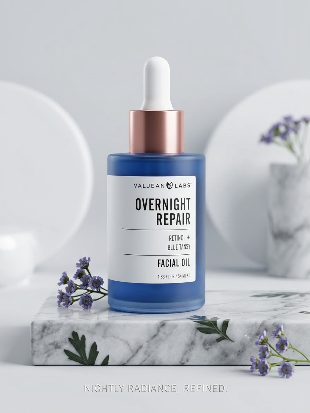 Valjean Labs Overnight Repair Facial Oil – Retinol + Blue Tansy (1.83 fl oz)